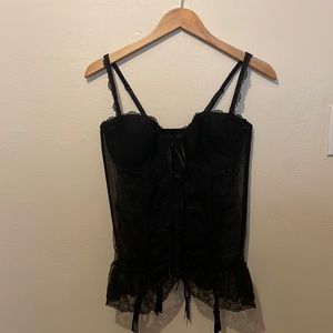 36C Sexy Black Lace Corset